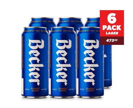 Cerveza Becker Classic Lager Lata Pack x6 473cc