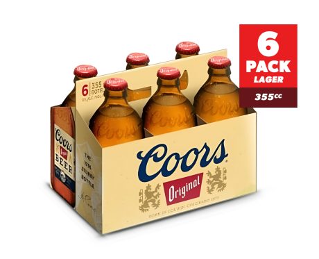 Cerveza Coors Pack Canasta x6 355cc