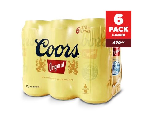 Cerveza Coors Pack x6 Lata 470cc