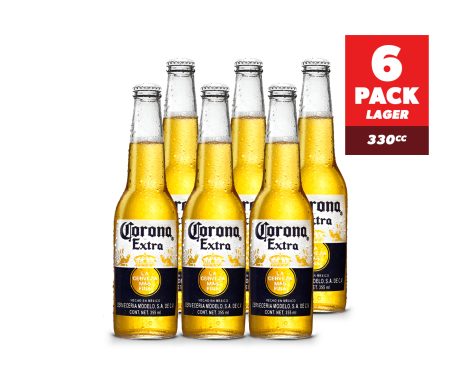 Cerveza Corona Botellín Canasta x6 de 330cc