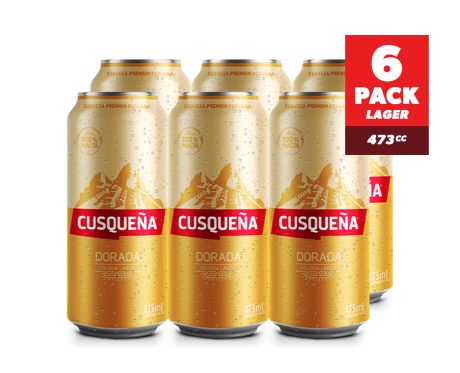 Cerveza Cusqueña Dorada Lata Pack x6 473cc