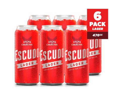 Cerveza Escudo Lager Pack x6 Lata 470cc
